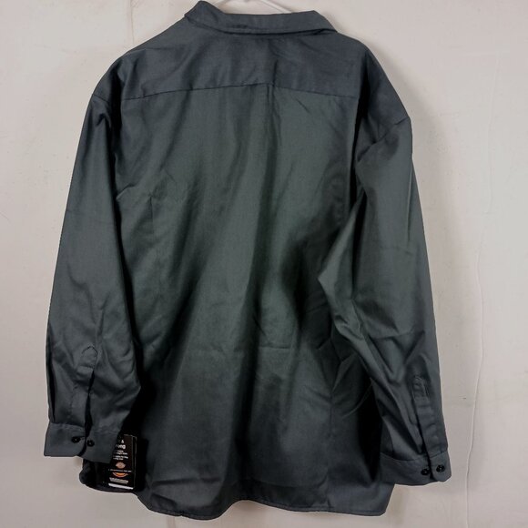 Dickies Flex Relaxed Fit Work Shirt Mens 3XL Gray Long Sleeve Utility Workwear - Picture 4 of 9